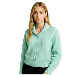 Vintage Mint Green Knit Sweater Y2K Oversized Gad-Abouts NWT 1990s Deadstock